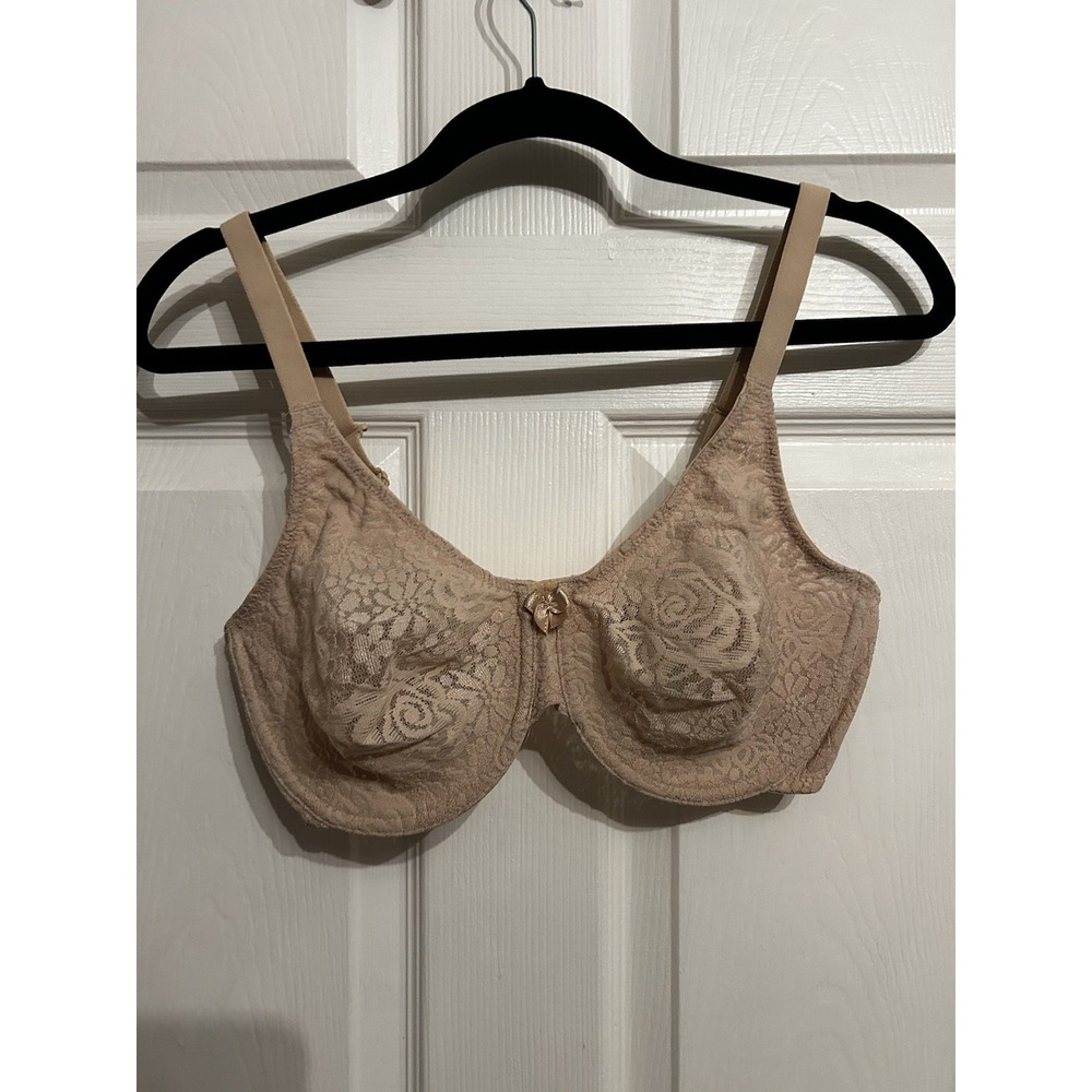Wacoal Bra 38D Halo Lace Under Wire Unlined Full Coverage lingerie Style 851205